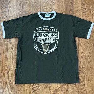 Guinness Green Short Sleeve Tee with White Accents
